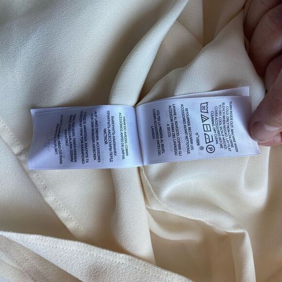 NWT Polo Ralph Lauren Midi Dress Cream White Faux Wrap Women 4 Classy Designer - Picture 15 of 17